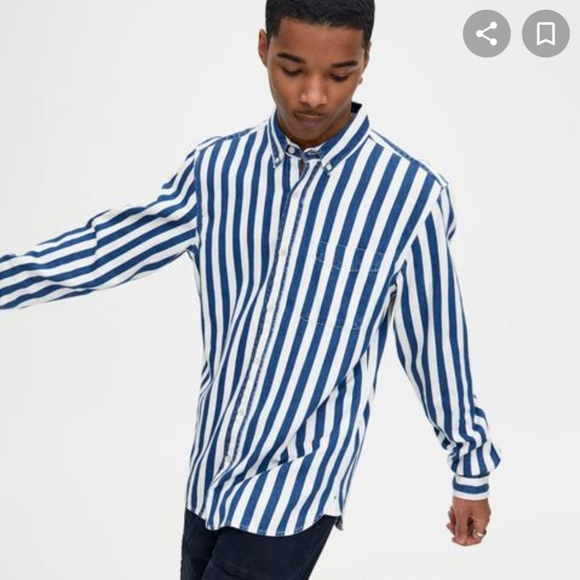 J. Crew Other - Jcrew Mens Slim Fit Striped Dress Shirt Large Blue